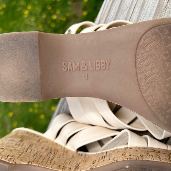 🍂Sam & Libby Cork Wedge Sandal Slip On Shoes - Picture 5 of 13